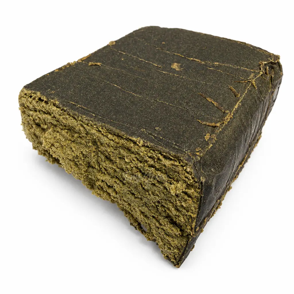 Résine de CBD Ice-o-Lator, bloc coupé