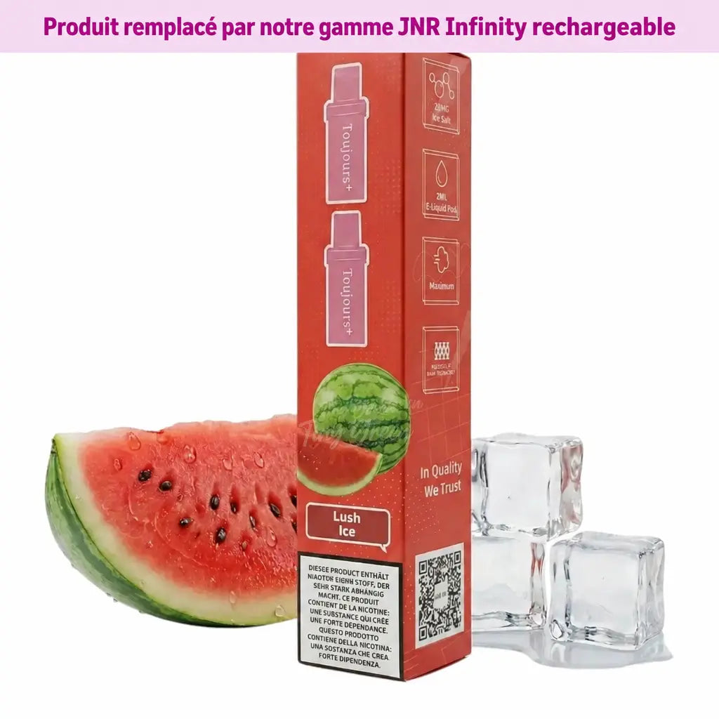 Cartouches Toujours+ pack de 2 pods 2ml Lush Ice - Tiny Green