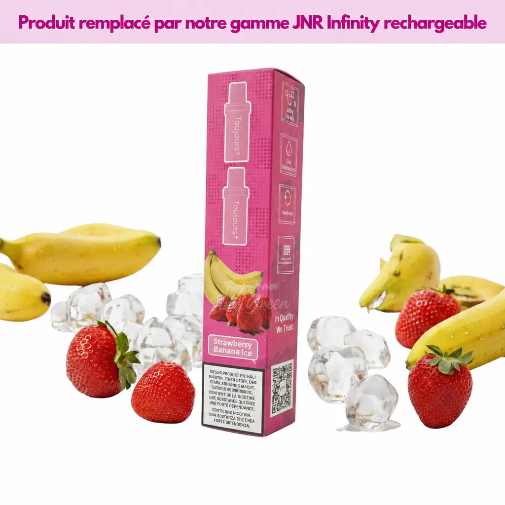 Cartouches Toujours+ pack de 2 pods 2ml Strawberry Banana Ice - Tiny Green
