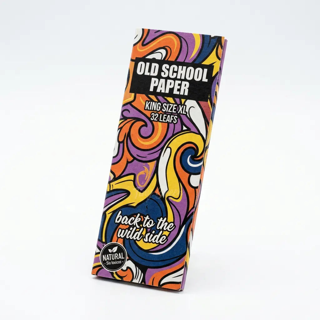 Paquet de feuilles à rouler Old School Paper King Size XL, design graffiti coloré, fond blanc