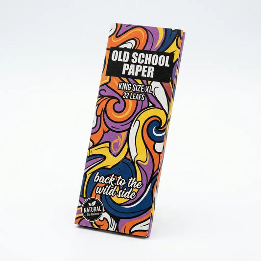 Paquet de feuilles à rouler Old School Paper King Size XL, design graffiti coloré, fond blanc