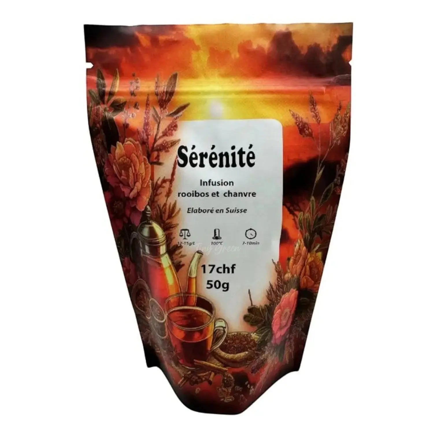 Titre produit, Tinygreen, Yvedon, CBD, Suisse, vape, chanvre, infusion