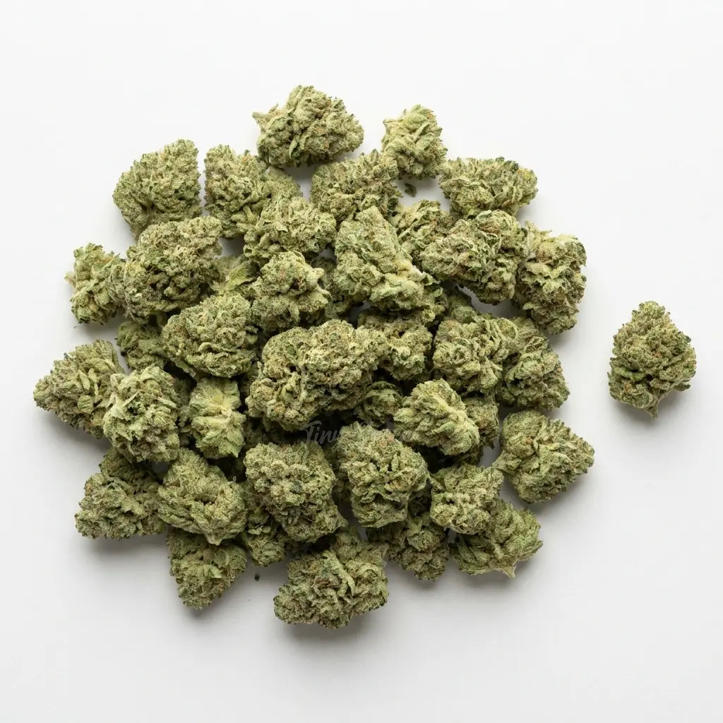 Small Bud Plutonium 50g Tiny Green vue dessus