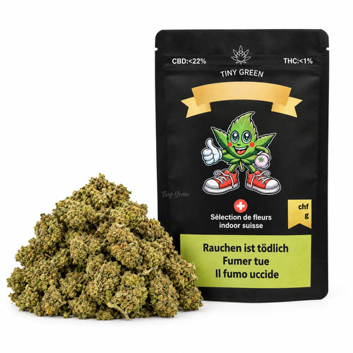 Strawberry small buds 50g, têtes de CBD, Tiny Green