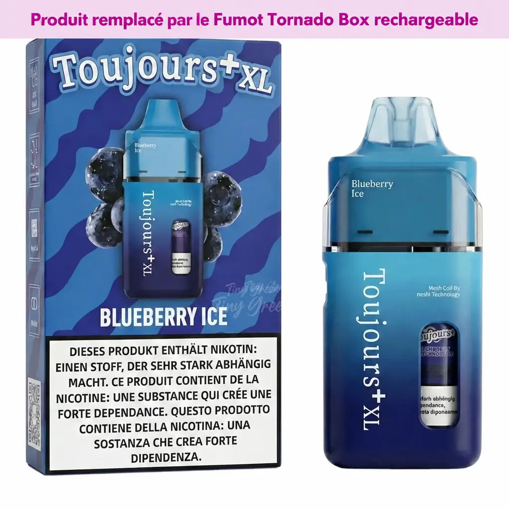 TOUJOURS+ XL Kit Pod Pré-rempli Blueberry Ice - Tiny Green