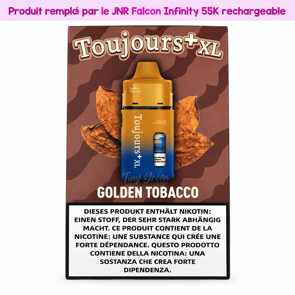 TOUJOURS+ XL Kit Pod Pré-rempli Golden Tobacco